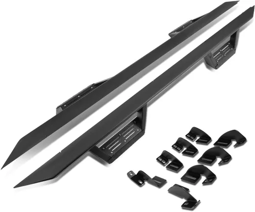 DNA MOTORING Estribos de 3 pulgadas compatibles con cabina 07-22 Tundra Extended Crew (Crew Max), barras Nerf con revestimiento de polvo,
