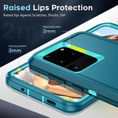 Miniatura 3 de LeYi Funda compatible con Samsung Galaxy S20 Ultra: funda resistente 3 en 1 para Samsung S20 Ultra, funda de grado militar a prueba de golpes