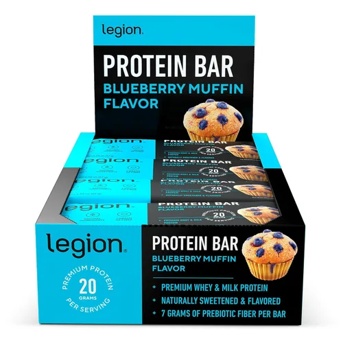 Miniatura 14 de Barra de Proteína Legion Sabor Mantequilla de Maní y Mermelada - 100% Proteína de Suero, Barras de Proteína Sin Soja con Fibra Prebiótica - Barra