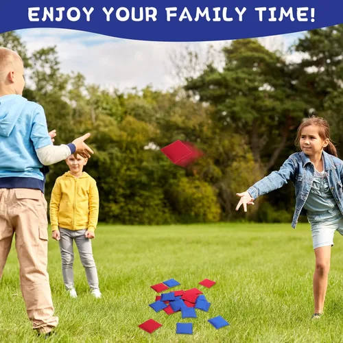 Miniatura 7 de Sotiff 24 bolsas de frijoles de nailon para niños, lanzar deportes divertidos al aire libre, juegos familiares para carnaval, juguete patriótico