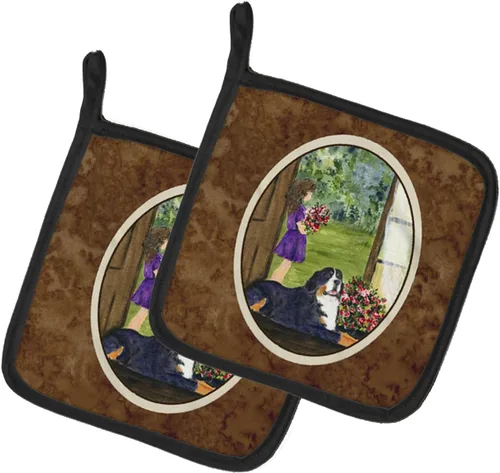 Miniatura 59 de Caroline's Treasures SS8617PTHD - Juego de soportes para ollas de cocina resistentes al calor, almohadillas calientes para horno para cocinar, Husky
