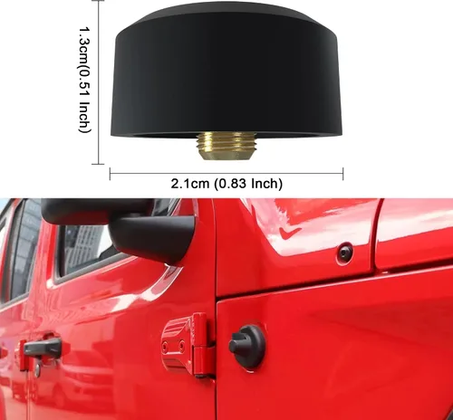 Miniatura 4 de BASIKER Tapa de eliminación de antena apta para Jeep Wrangle Gladiator JK JL Rubicon Sport Unlimited 4xe Willys Mojave, accesorios para Jeep a