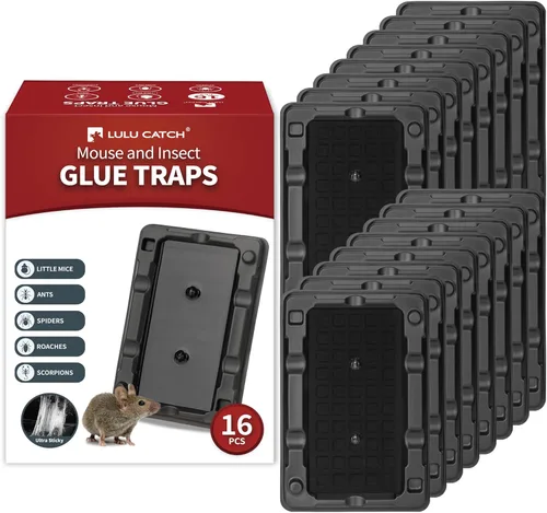 Miniatura 30 de LULUCATCH Trampas para ratones, paquete de 4, trampas de pegamento más grandes y pesadas para ratones, ratas y serpientes, trampas adhesivas