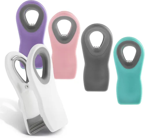 Miniatura 43 de COOK WITH COLOR Clips para bolsas de chips con imán para almacenamiento de alimentos con agarre hermético para bolsas de pan, bolsas de aperitivos