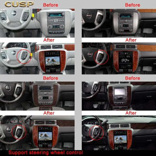 Miniatura 2 de 12.1 pulgadas pantalla vertical coche estéreo Radio navegación GPS para GMC Yukon Sierra Chevrolet Tahoe Suburban Android 4G+64G Car Play Auto