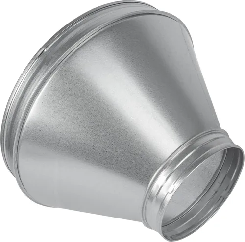 Miniatura 20 de Reductor de conducto redondo de 6 a 4 pulgadas - Aumentador de tubería de acero galvanizado de ajuste macho - Acoplamiento para sistemas