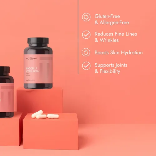Miniatura 2 de Olympian Labs Biocell Collagen mejora la hidratación de la piel, reduce las líneas finas y arrugas, apoya la comodidad y la movilidad