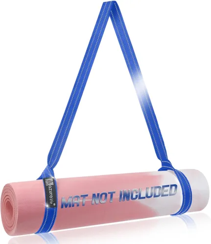 Miniatura 13 de A AZURELIFE Premium 2 en 1 correa para esterilla de yoga, ajustable antideslizante para transportar esterilla de yoga, se dobla como bandas