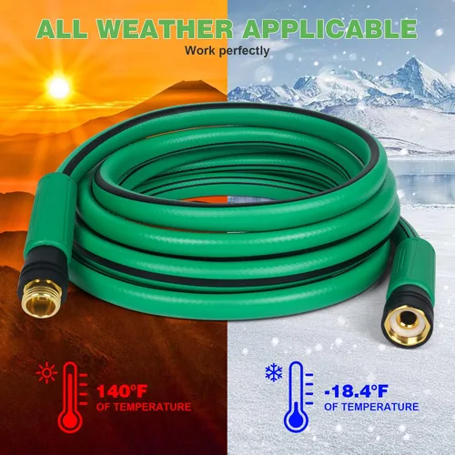 Miniatura 5 de AIODE Manguera de jardín de 5/8 pulgadas x 15 pies, manguera de agua resistente, súper flexible, para todo tipo de clima, equipo de riego de césped