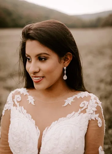 Miniatura 2 de SWEETV - Aretes de circonia cúbica con cristales de imitación en forma de gota para mujer, para dama de honor, novia