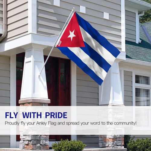 Miniatura 2 de Anley Fly Breeze - Bandera de Cuba de 3 x 5 pies, color vivo y a prueba de decoloración, cabecera de lona y doble costura, banderas nacionales