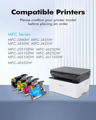 Miniatura 5 de INK4U Cartuchos de tinta LC71 compatibles de reemplazo para Brother LC75 LC71 LC79 XL para MFC-J6510DW MFC-J6710DW MFC-J6910DW MFC-J280W MFC-J425W