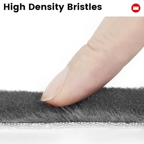 Miniatura 3 de Burlete impermeable para puertas y ventanas, tira de sellado de cepillo, adhesivo fuerte, resistente a la intemperie, a prueba de polvo