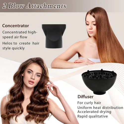 Miniatura 6 de Secador de pelo profesional de 3500 W, potente secador de pelo de salón de belleza, turmalina de cerámica de secado rápido, secador de pelo iónico