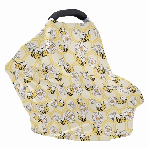 Miniatura 3 de Wanyint Fundas de asiento de automóvil para bebé, toldo para niños y niñas, multiusos, fundas de lactancia materna, bufanda de lactancia, decoración