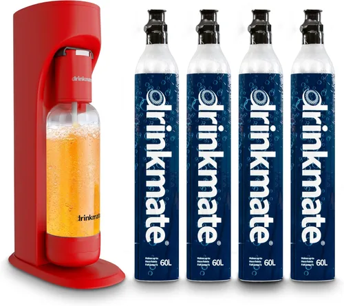 Miniatura 12 de Drinkmate OmniFizz - Máquina de transmisión de agua con gas y soda, carbonata cualquier bebida, kit premium, incluye cuatro cartuchos de CO2 de 60 L