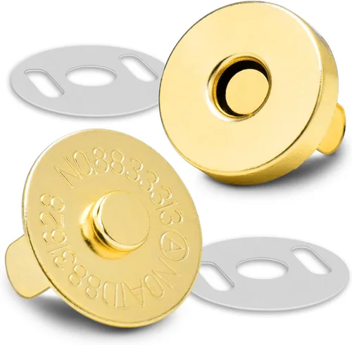 Miniatura 9 de CooBigo 24 juegos de broches magnéticos para cierres de bolso de 14 mm, kit de repuesto de broches magnéticos para bolsos y bolsos de mano, ropa