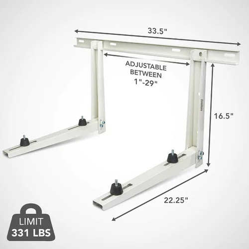 Miniatura 3 de Ivation Soporte de montaje de aire acondicionado dividido para exteriores, soporte universal de CA de montaje en pared resistente con hardware