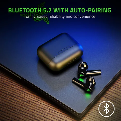 Miniatura 6 de Razer Hammerhead True Wireless X Earbuds: controladores personalizados de 0.512 in - Bluetooth 5.2 con emparejamiento automático - Modo de juego