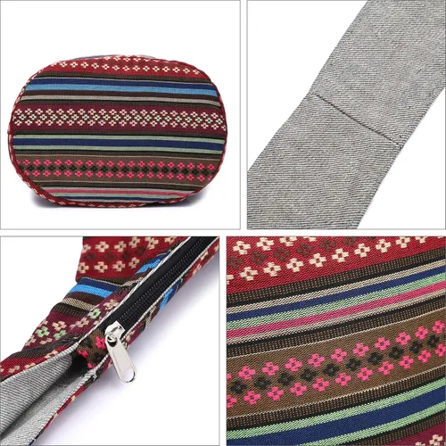 Miniatura 118 de Bolsa de hombro para mujer, de lona en estilo hippie/bohemio para llevar cruzada al hombro, disponible en diferentes colores y estampados