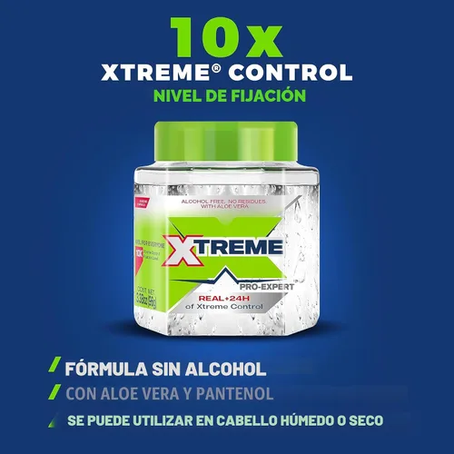 Miniatura 4 de Xtreme - Gel profesional para peinar el cabello, transparente, nivel de fijación de control 10X, 8.81 onzas, paquete de 3