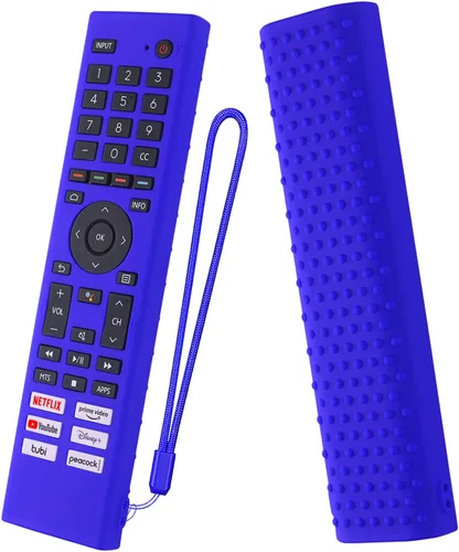 Miniatura 12 de Hisense ERF3J80H ERF3G80H ERF3F80H - Funda de silicona para control remoto Hisense 4K UHD Android Smart TV, a prueba de golpes, con cordón (negro)