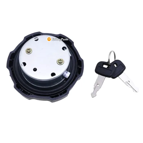 Miniatura 2 de FridayParts - Tapa del depósito de combustible con llaves 459A RD41151122 RD411-51122 compatible con excavadora Kubota SVL75-2 KX41-3 KX91-3S