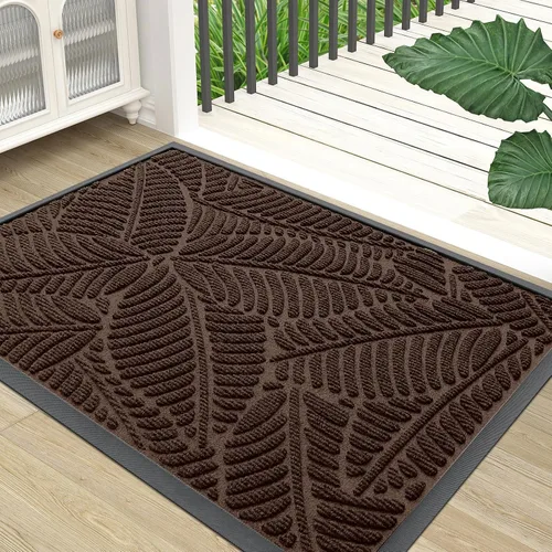 Miniatura 16 de Colorxy Tapete Impermeable para Puerta, Tapete Interior Frontal de Goma Natural Resistente, Tapetes para Puerta de Perfil Bajo Antideslizante
