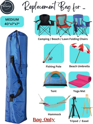 Miniatura 5 de Bolsa de repuesto para silla de camping plegable, silla de campamento portátil, hamaca, esterilla de yoga, paraguas, tiendas de campaña, trípodes