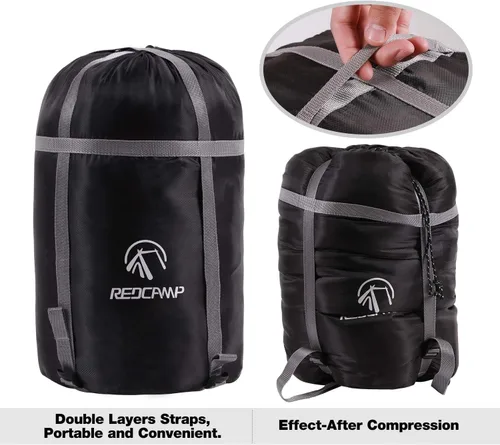 Miniatura 4 de REDCAMP Saco de compresión para saco de dormir, Negro M, L, XL y XXL, ideal para mochileros y camping