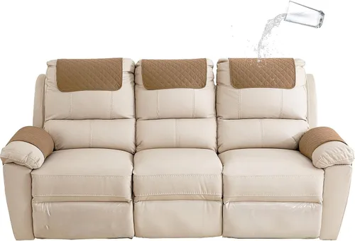 Miniatura 19 de XMAYODS Funda impermeable para sillón con reposabrazos, fundas antideslizantes para sofá y reposacabezas, fundas para respaldo, fundas para sillón