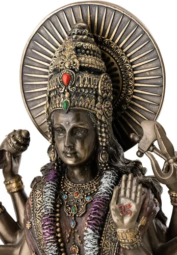 Miniatura 4 de Top Collection Durga - Estatua hindú femenina con león, escultura de diosa divina de la madre del universo, figura coleccionable de la nueva era