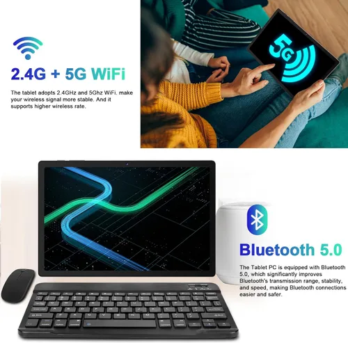 Miniatura 7 de SEBBE 2026 Tablet 11 Pulgadas Android, Pantalla AI Géminis 2K, 16GB RAM + 256G + 2TB TF, 10000mAh, 2.0 GHz Octa-Core, Widevine L1, 8 MP + 20 MP + 2