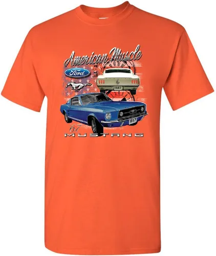 Miniatura 6 de Ford Mustang Shelby 1967 GT - Camiseta para hombre de Muscle Cars Azul marino