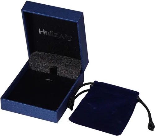 Miniatura 7 de Collar de cruz para hombre, colgante de acero inoxidable 316L, color blanco, dorado, negro, azul, caja de regalo incluida