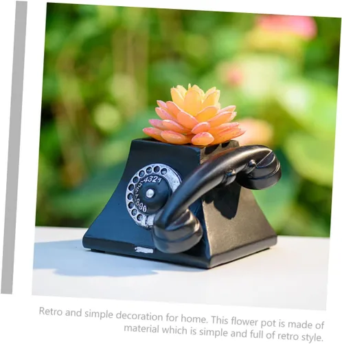 Miniatura 5 de Elegante teléfono flores maceta creativa decoración para oficina en casa resina