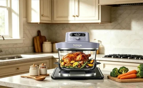 Miniatura 7 de SICHEER Rolling Appliance Tray for Ninja Crispi Pro, Heavy Duty Metal Appliance Slider with Wheels, Under Cabinet Moving Caddy for Air Fryer, Coffee