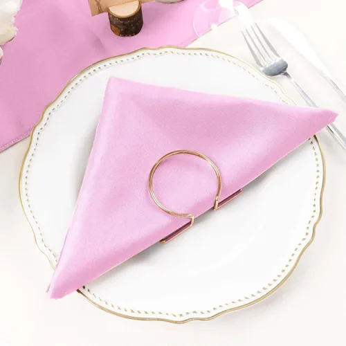 Miniatura 2 de Efavormart - Juego de 25 servilletas de tela de alta calidad, 20 x 20 pulgadas, color rosa, sin costuras, mantel de lino lavable con bordes