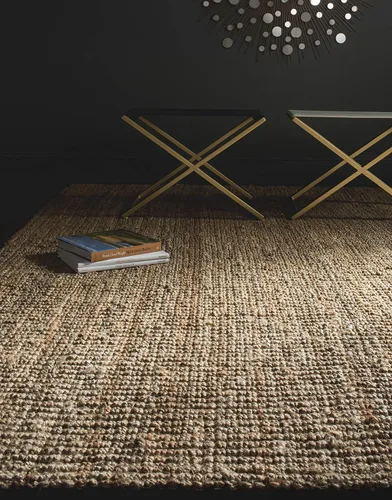 Miniatura 7 de SAFAVIEH Alfombra de área de 9x12 pies - Colección de fibra natural - Grande - Marrón natural, yute hecho a mano, estilo de granja, pelo grueso
