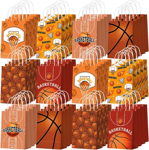 Miniatura 11 de Outus 24 bolsas de papel para fiesta de fútbol, regalo de fútbol, bolsas de papel con asas, pelota deportiva, bolsa de dulces para pelotas