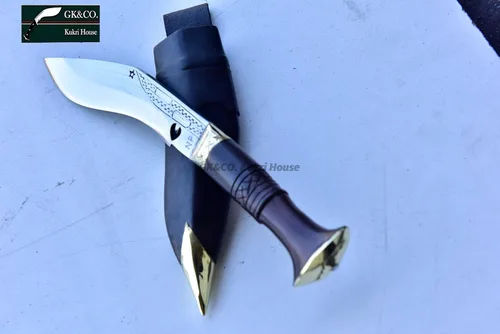 Miniatura 2 de Kukri/Khukuri genuino - Cuchillo de cocina auténtico Cheetlange de hoja de 5 pulgadas hecho a mano por GK & CO.Kukri House en Nepal