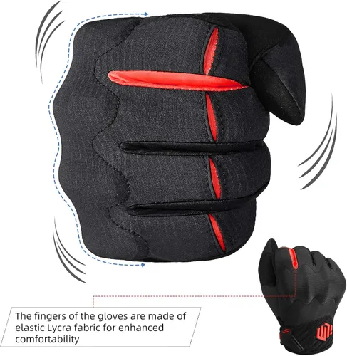 Miniatura 7 de ILM Guantes de motocicleta para adultos, motocross, ATV MTB, guantes de bicicleta de montaña, guantes de pantalla táctil de dedo completo