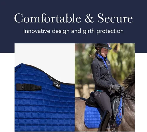 Miniatura 4 de LeMieux Dressage Sensitive - Almohadilla cuadrada para sillín inglesa para caballos, equipo y accesorios de equitación ecuestre (negro - grande)
