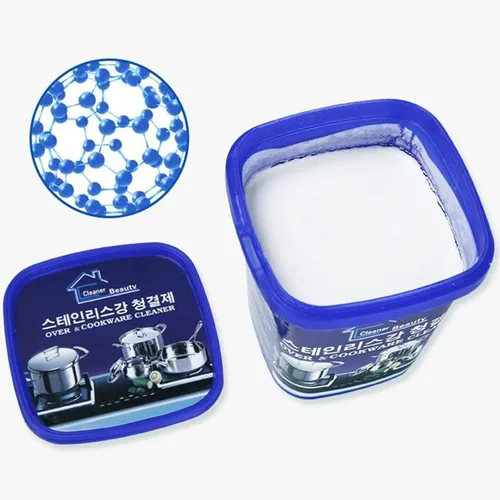 Miniatura 6 de TOKLYUIE Pasta de limpieza de acero inoxidable de 17.64 oz, potente pasta de limpieza de eliminación de óxido, limpiador de acero inoxidable de 200g