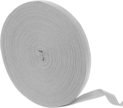 Miniatura 21 de uxcell Cinta de sarga de algodón de 50 yardas, cinta de espiga de 3/8 pulgadas para coser ropa, manualidades (azul)