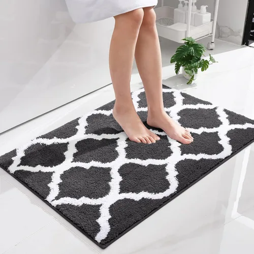 Miniatura 42 de OLANLY Alfombras de baño de 24 x 16 pulgadas, microfibra suave y absorbente, antideslizante y peluda, lavable a máquina, tapetes para el suelo