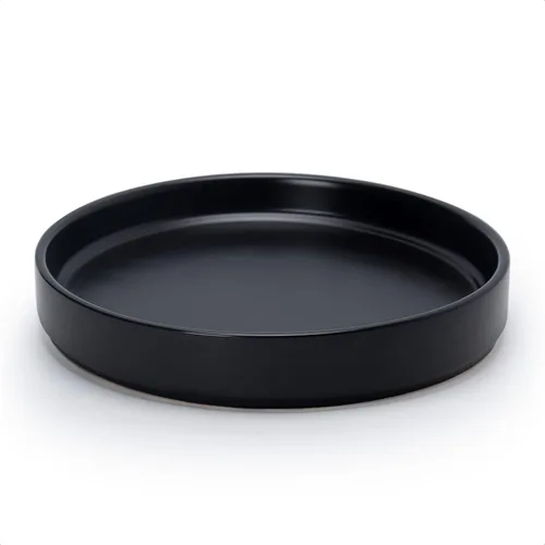 Miniatura 29 de D'vine Dev Maceta Redonda Moderna de Cerámica de 3.7 Pulgadas con Platillo, Bandeja de Drenaje para Macetas de Interior, Negro Mate, 97-T-B-1