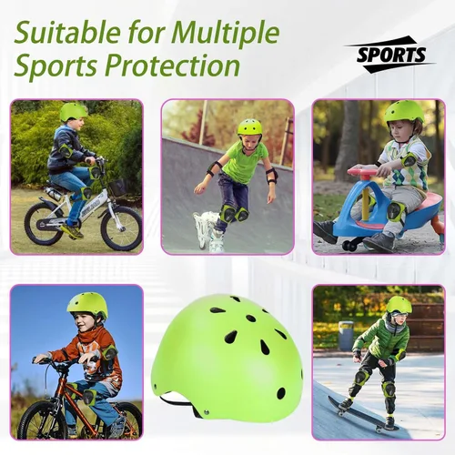 Miniatura 5 de Set de Casco de Bicicleta para Niños, Casco Ajustable para Niños de 3 a 15 Años, para Niños Pequeños, Niños y Niñas, para Varios Deportes