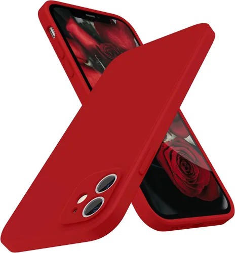 Miniatura 10 de SURPHY Diseño para iPhone 11 con protección de cámara, diseño delgado de borde recto, funda de silicona líquida para iPhone 11 de 6.1 pulgadas, negro