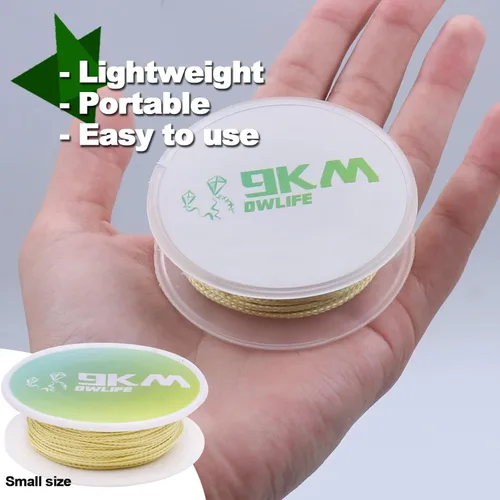 Miniatura 7 de 9KM DWLIFE Cordón trenzado de Kevlar, 45kg~907kg, alta resistencia a la tracción, resistente a la abrasión, retardante de llama, cuerda